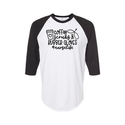 Customizable #NurseLife Raglan Customizable #NurseLife Raglan