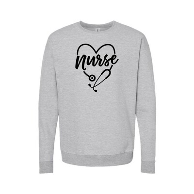 Customizable Nurse Heart Fleece Crew Customizable Nurse Heart Fleece Crew