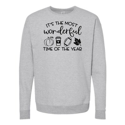 Customizable Wonderful Time Fleece Crew Customizable Wonderful Time Fleece Crew