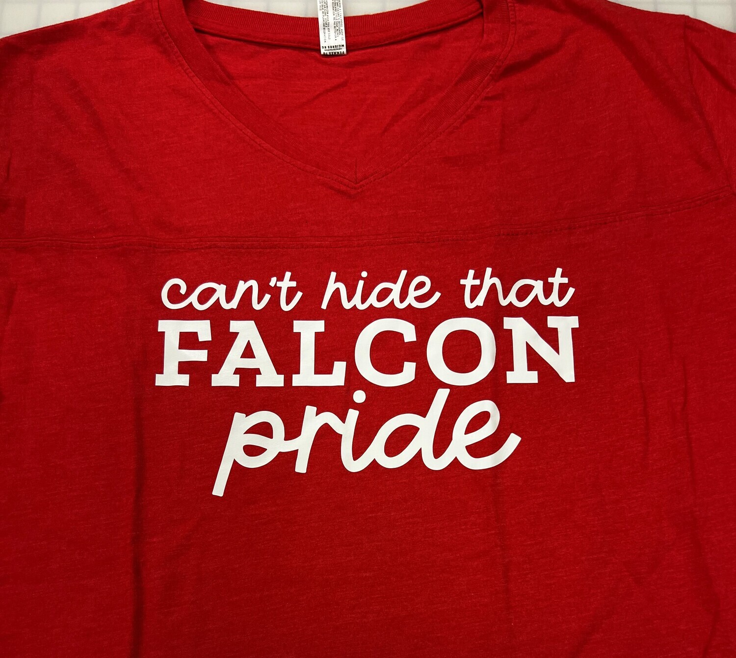 (XL) Can't Hide That Falcon Pride - Red Football V-Neck