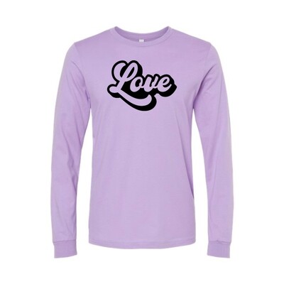 Customizable Love Retro Long Sleeve Customizable Love Retro Long Sleeve