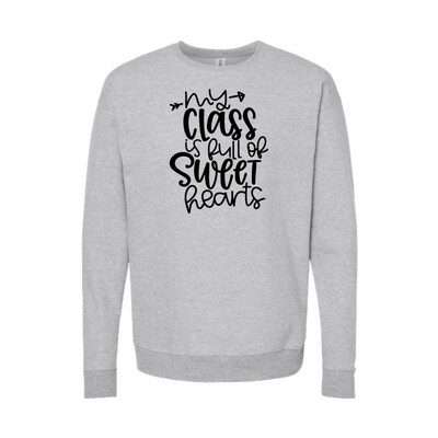 Customizable Sweet Hearts Fleece Crew Customizable Sweet Hearts Fleece Crew