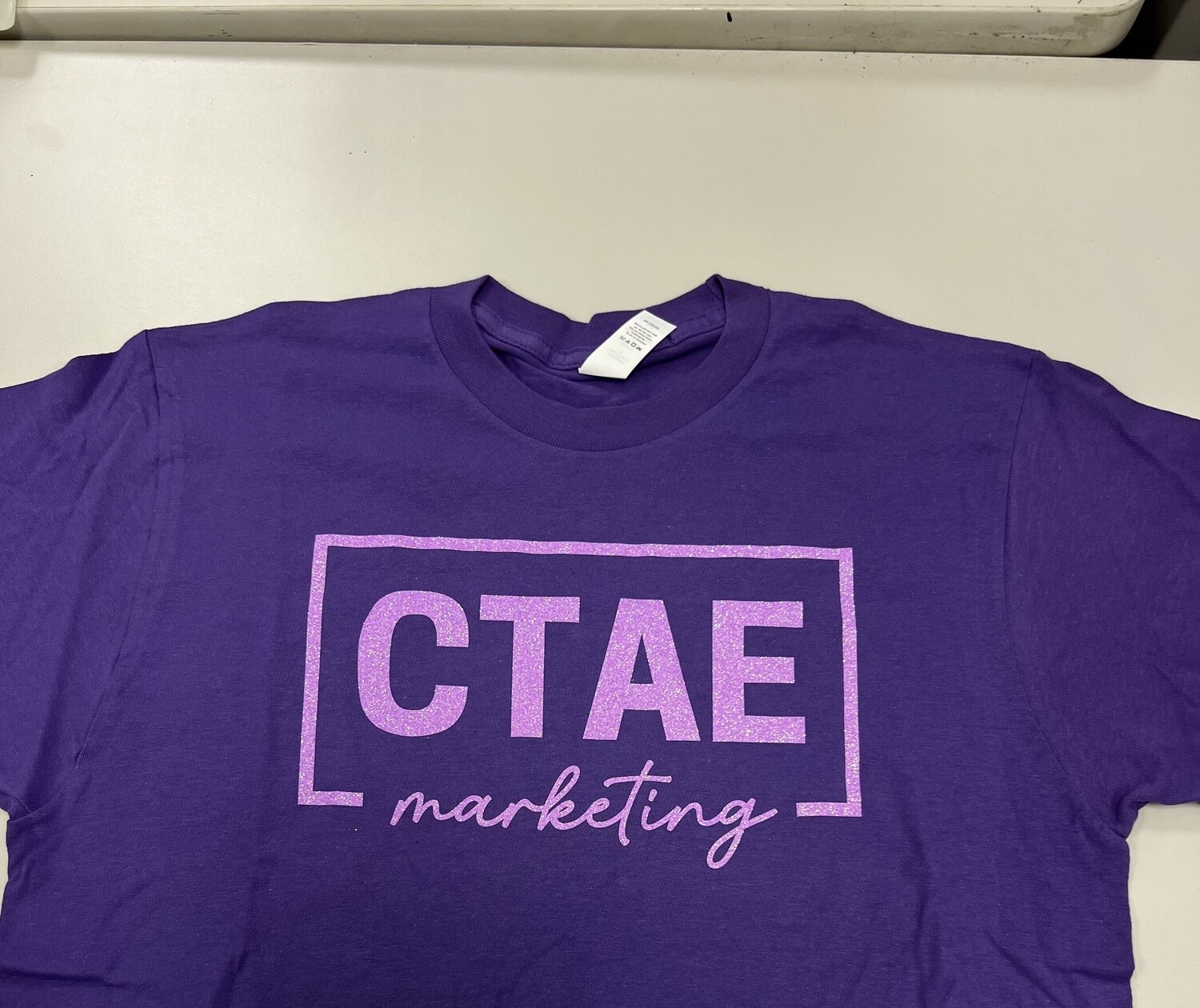 (M) CTAE Marketing (Glitter Purple) - Short Sleeve Purple