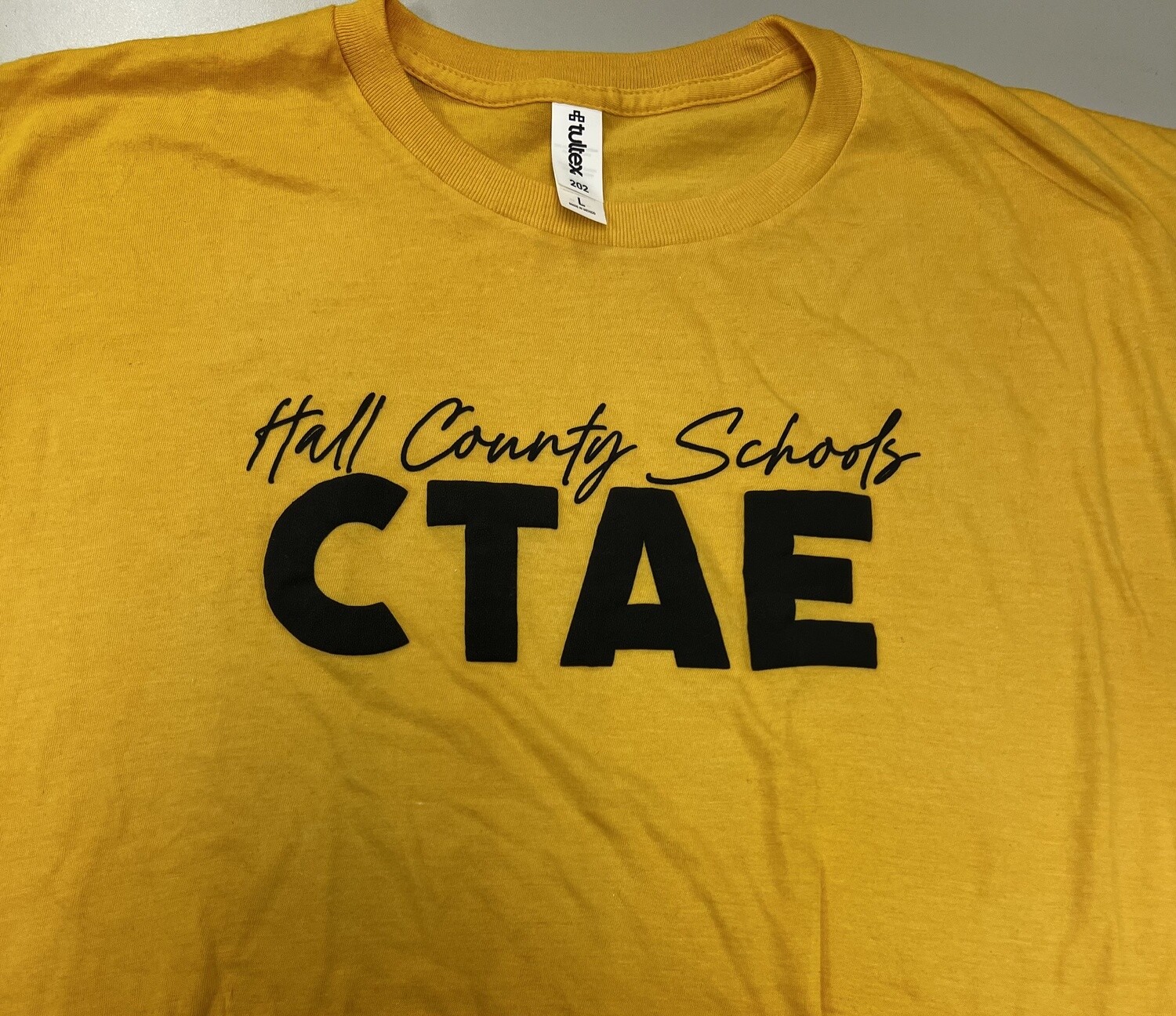 (L) Hall CTAE (Puff Black) - Short Sleeve Heather Mellow Yellow