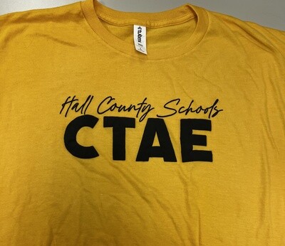 (L) Hall CTAE (Puff Black) - Short Sleeve Heather Mellow Yellow