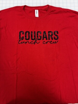 (XL)  Cougars Lunch Crew  - Short Sleeve Red