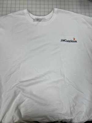Embroidered HallCo Logo Fleece Crew White - M