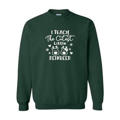 Customizable Cutest Reindeer Fleece Crew Customizable Cutest Reindeer Fleece Crew