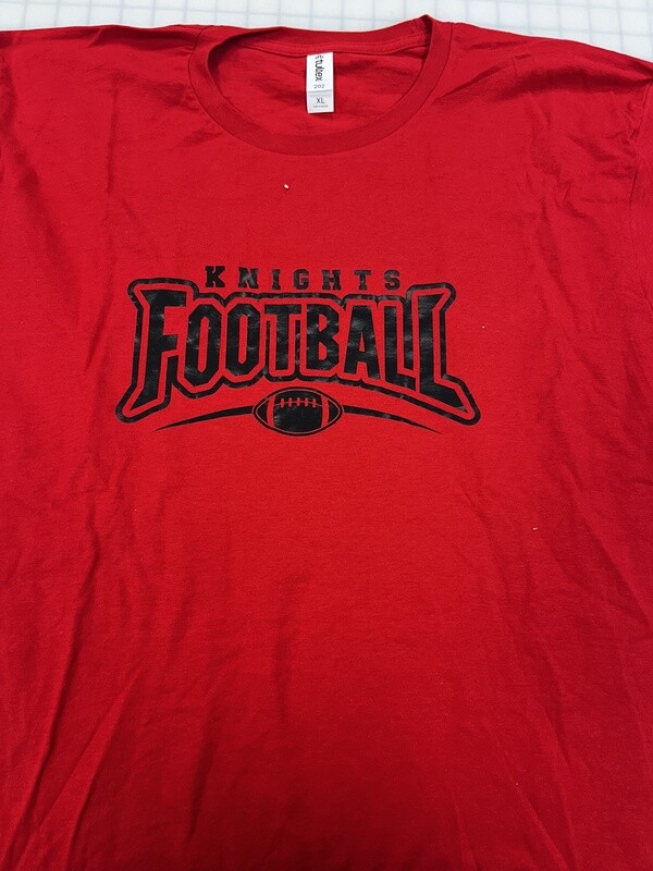 (XL)  Knights Football  - Short Sleeve Red