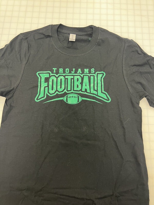 (S)  Trojans Football - Short Sleeve Black