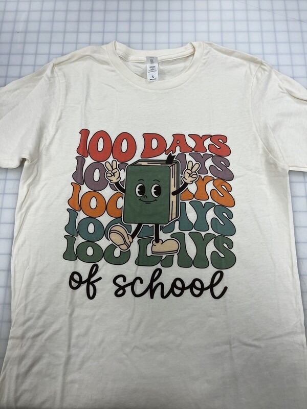 (2X) 100 Days Book - Long Sleeve Cream