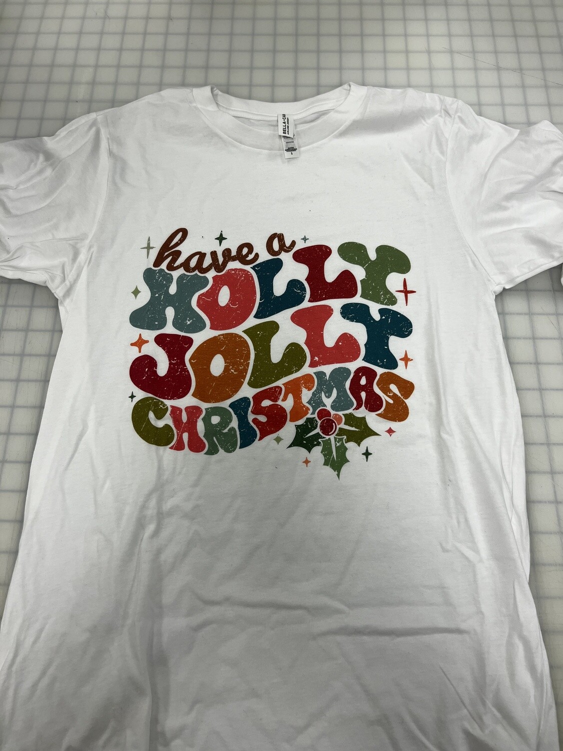 (S) Holly Jolly - Long Sleeve White