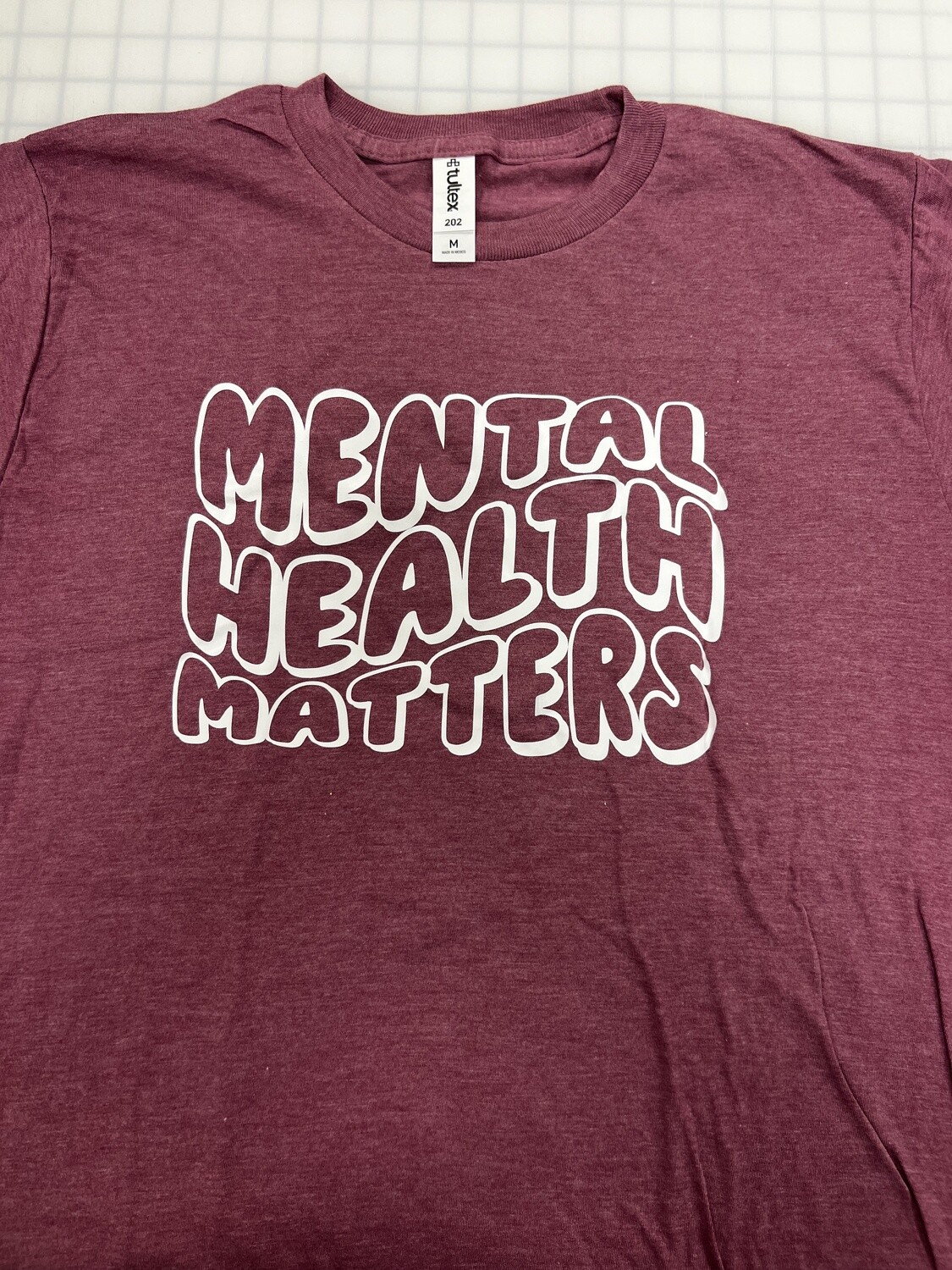 (M) Mental Health Matters - Short Sleeve Heather Cassis