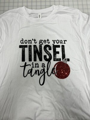(M) Don't Get Your Tinsel in a Tangle - Long Sleeve White