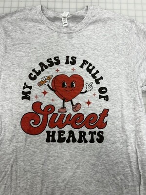 (L) Class Full of Sweet Hearts - Long Sleeve Ash