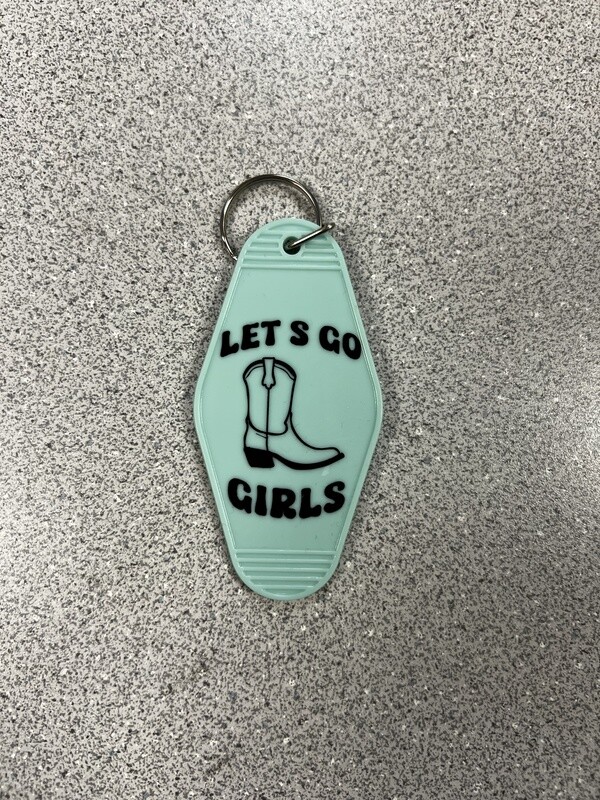 Let's Go Girls Key Chain Teal