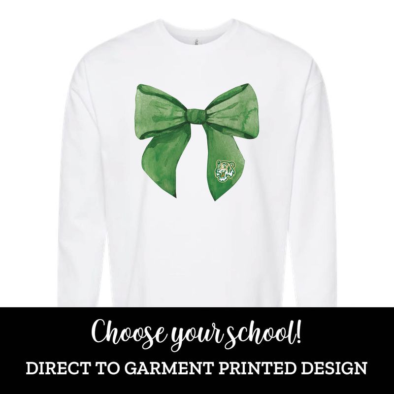 School Bow Fleece Crew