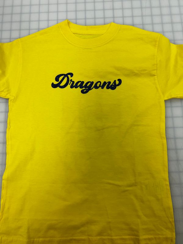 (Youth S) Dragons - Short Sleeve Yellow
