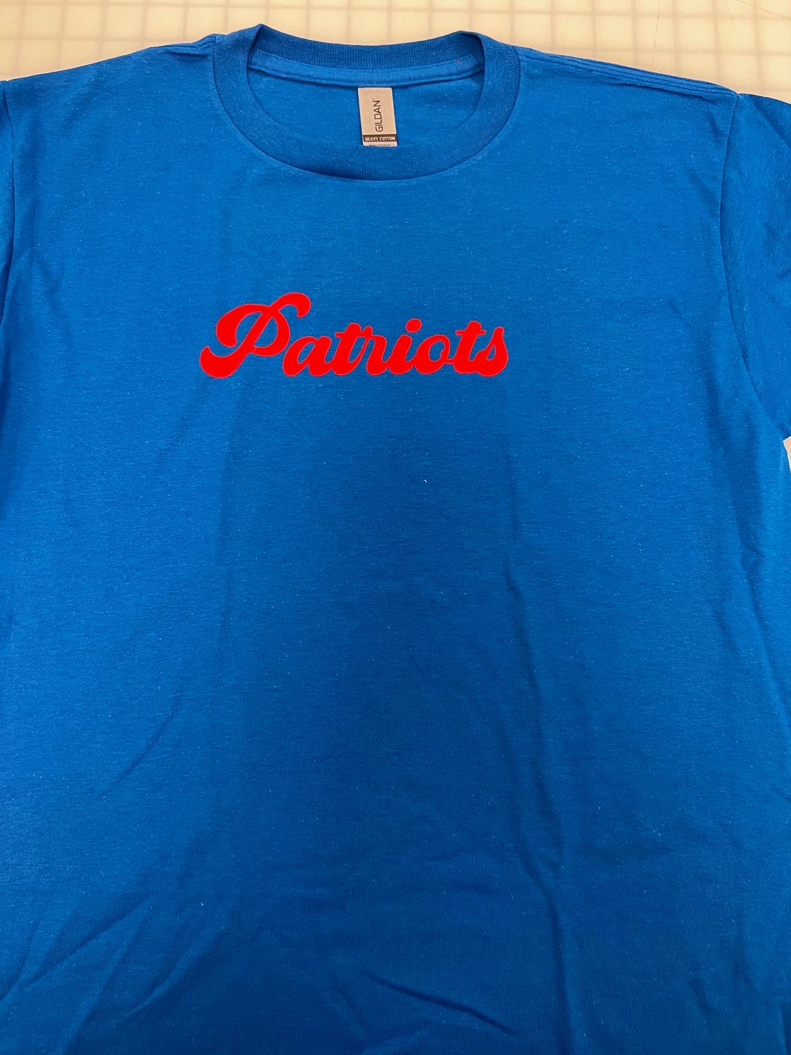 (Youth L) Patriots - Short Sleeve Royal Blue