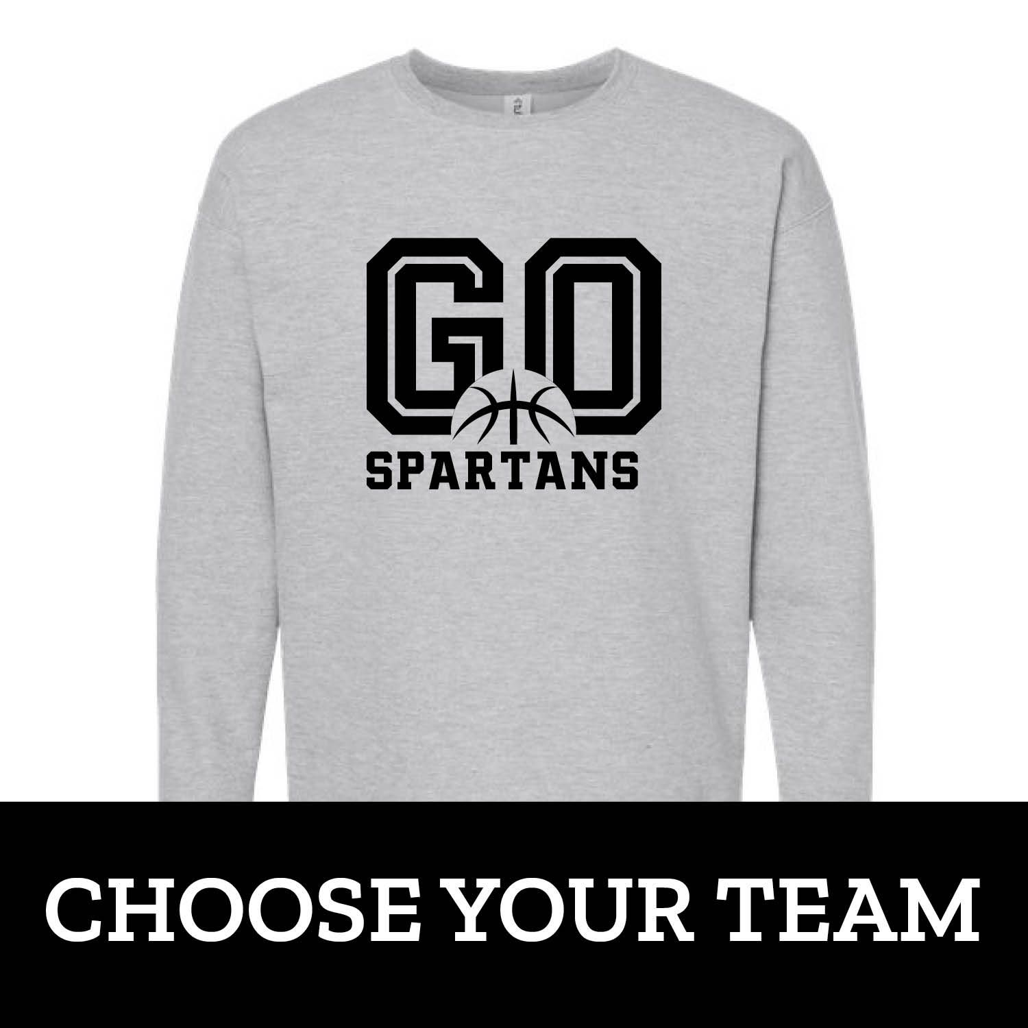 Customizable GO Team Basketball Fleece Crew