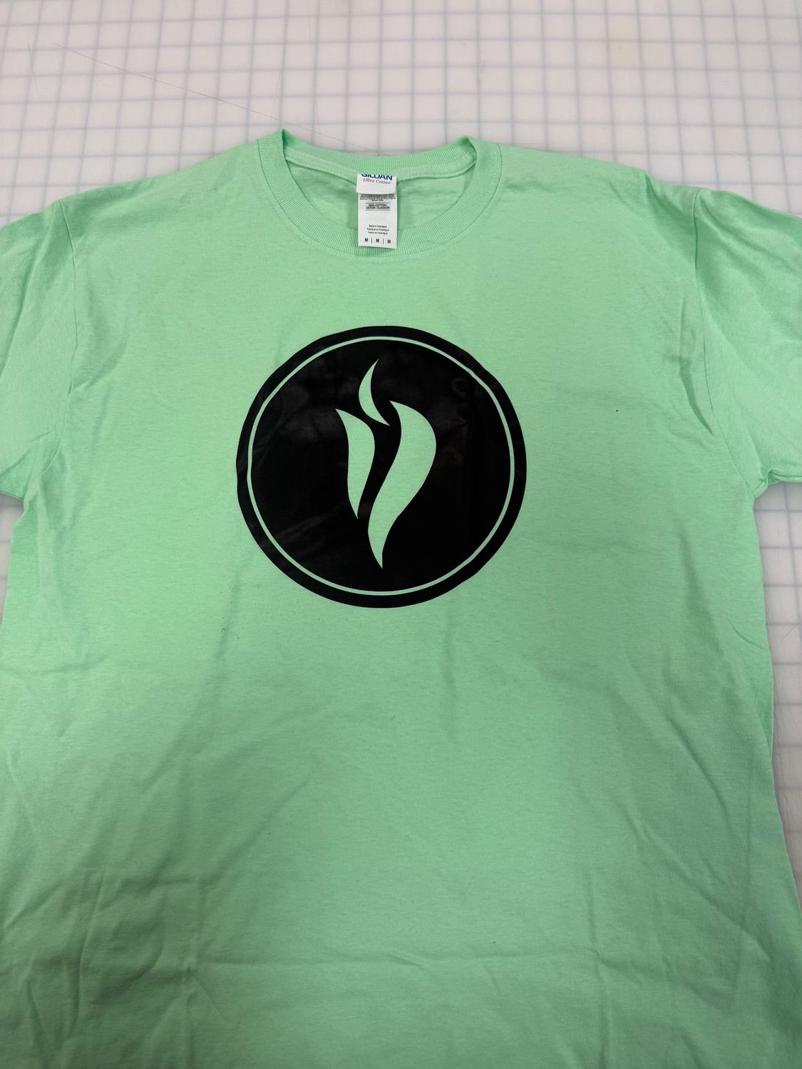 (M) Flame  - Short Sleeve Mint Green