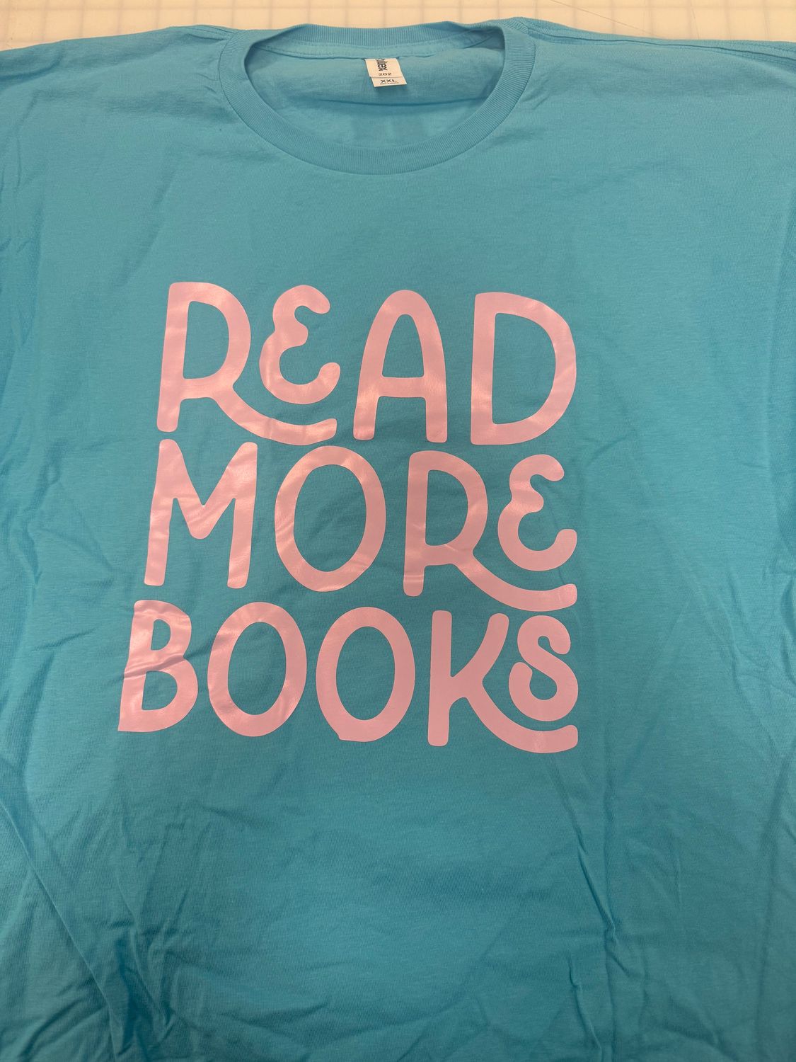 (2X) Read More Books - Short Sleeve Aqua