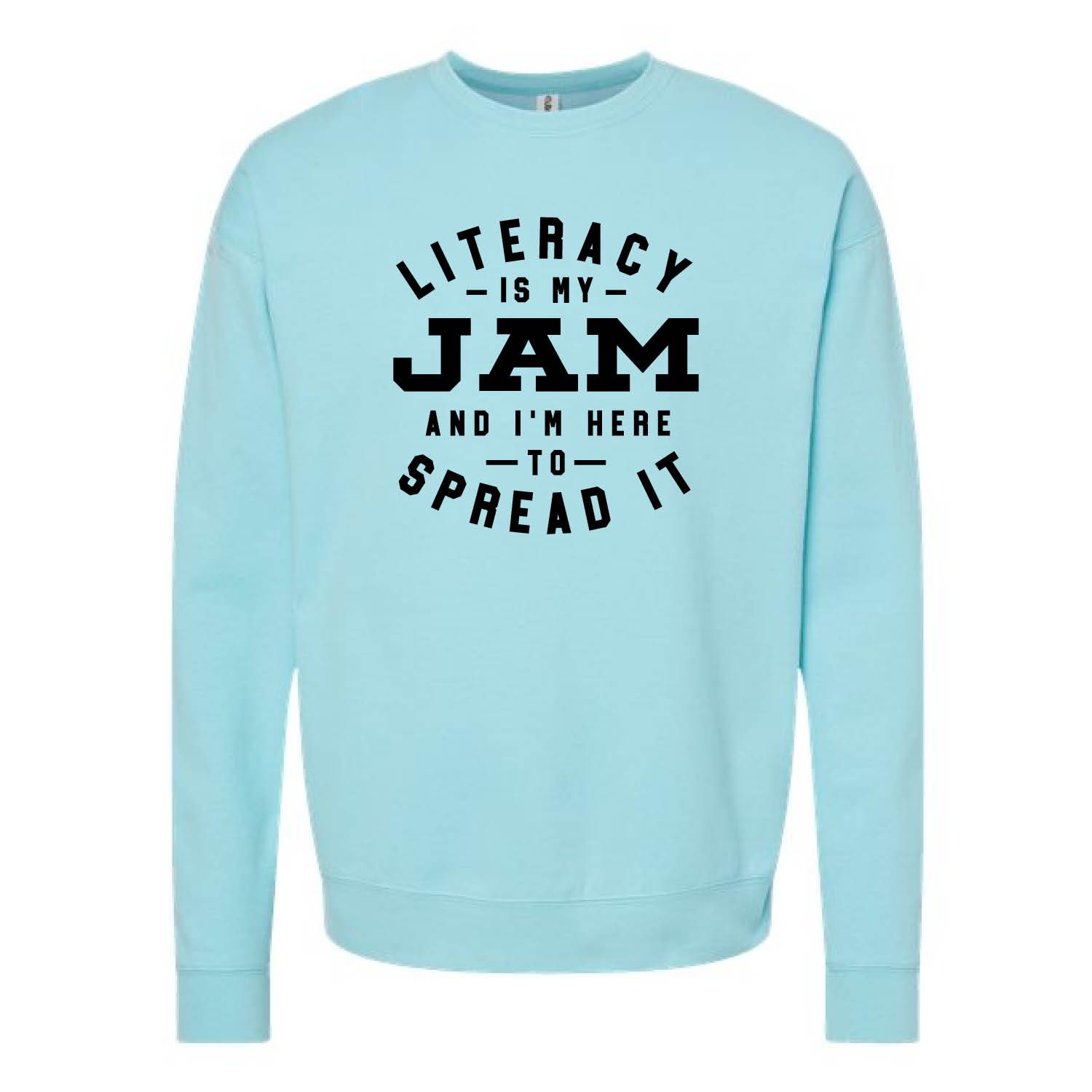 Customizable Literacy is My Jam Fleece Crew