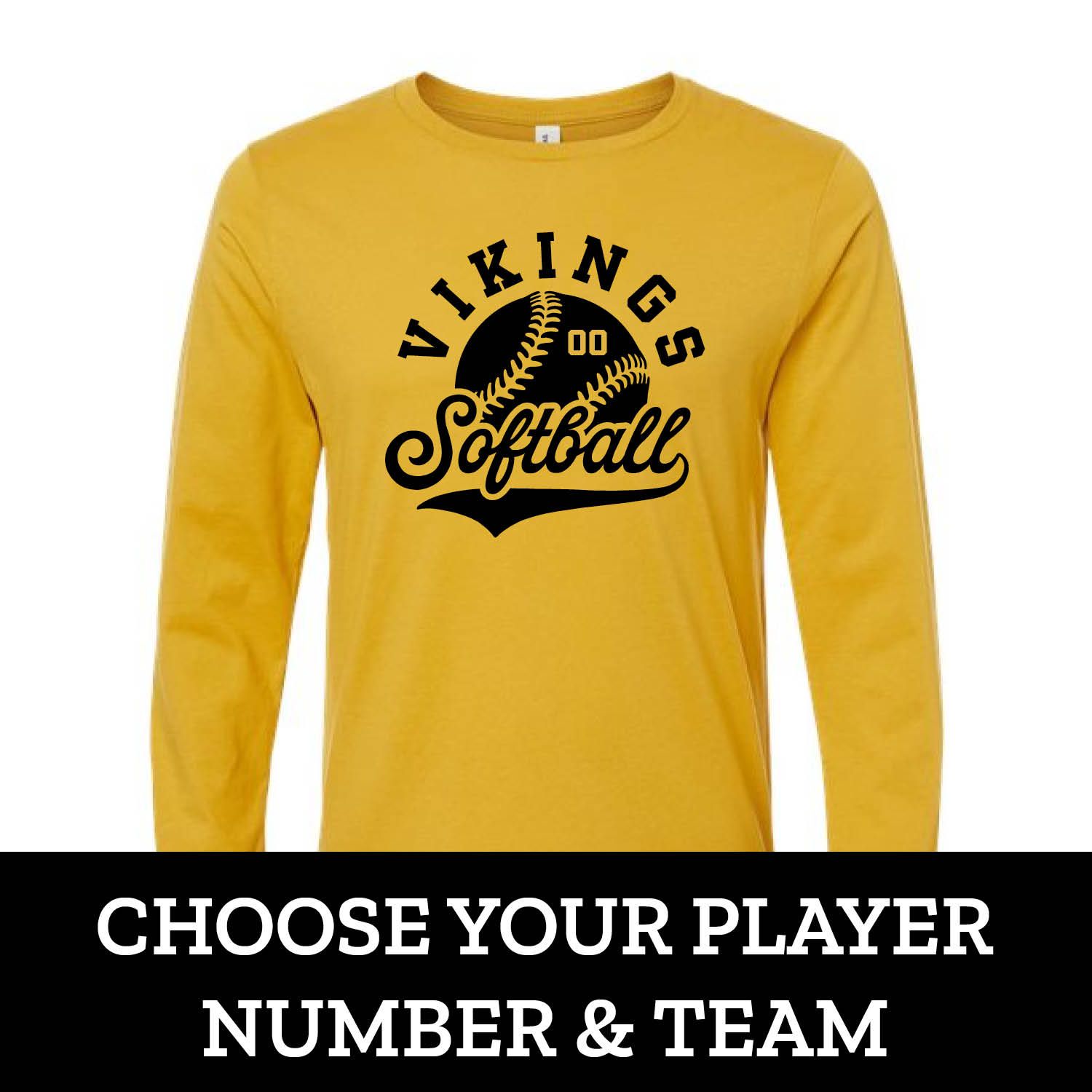 Customizable Team Softball Long Sleeve