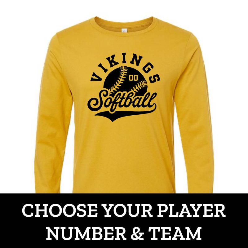 Customizable Team Softball Long Sleeve Customizable Team Softball Long Sleeve