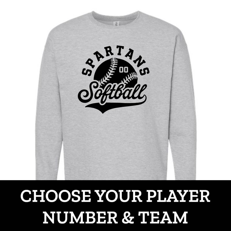 Customizable Team Softball Fleece Crew Customizable Team Softball Fleece Crew