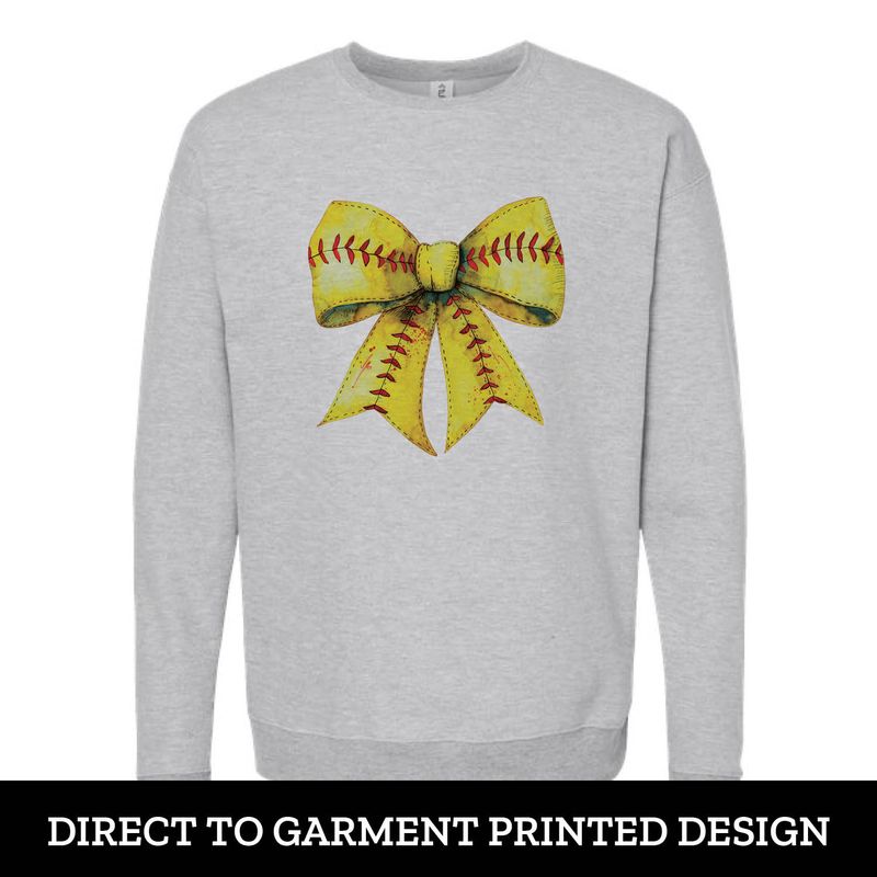 Softball Bow Fleece Crew