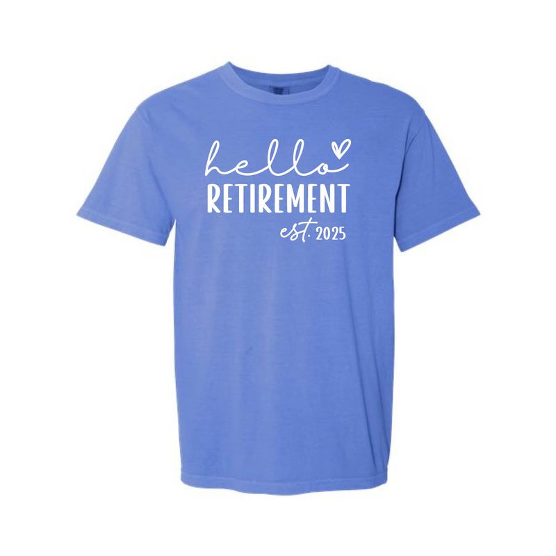 Customizable Hello Retirement Short Sleeve Customizable Hello Retirement Short Sleeve