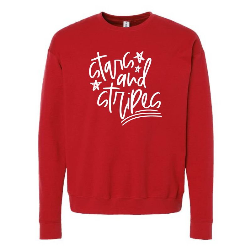 Customizable Stars & Stripes Fleece Crew Customizable Stars & Stripes Fleece Crew