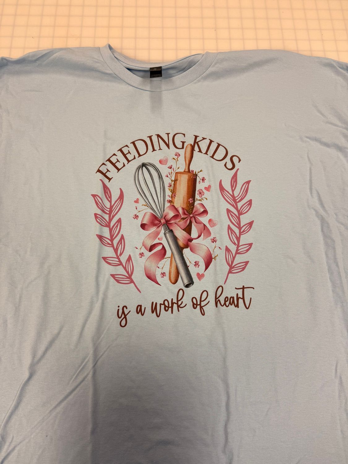 (4X)  Feeding Kids  - Short Sleeve Light Blue