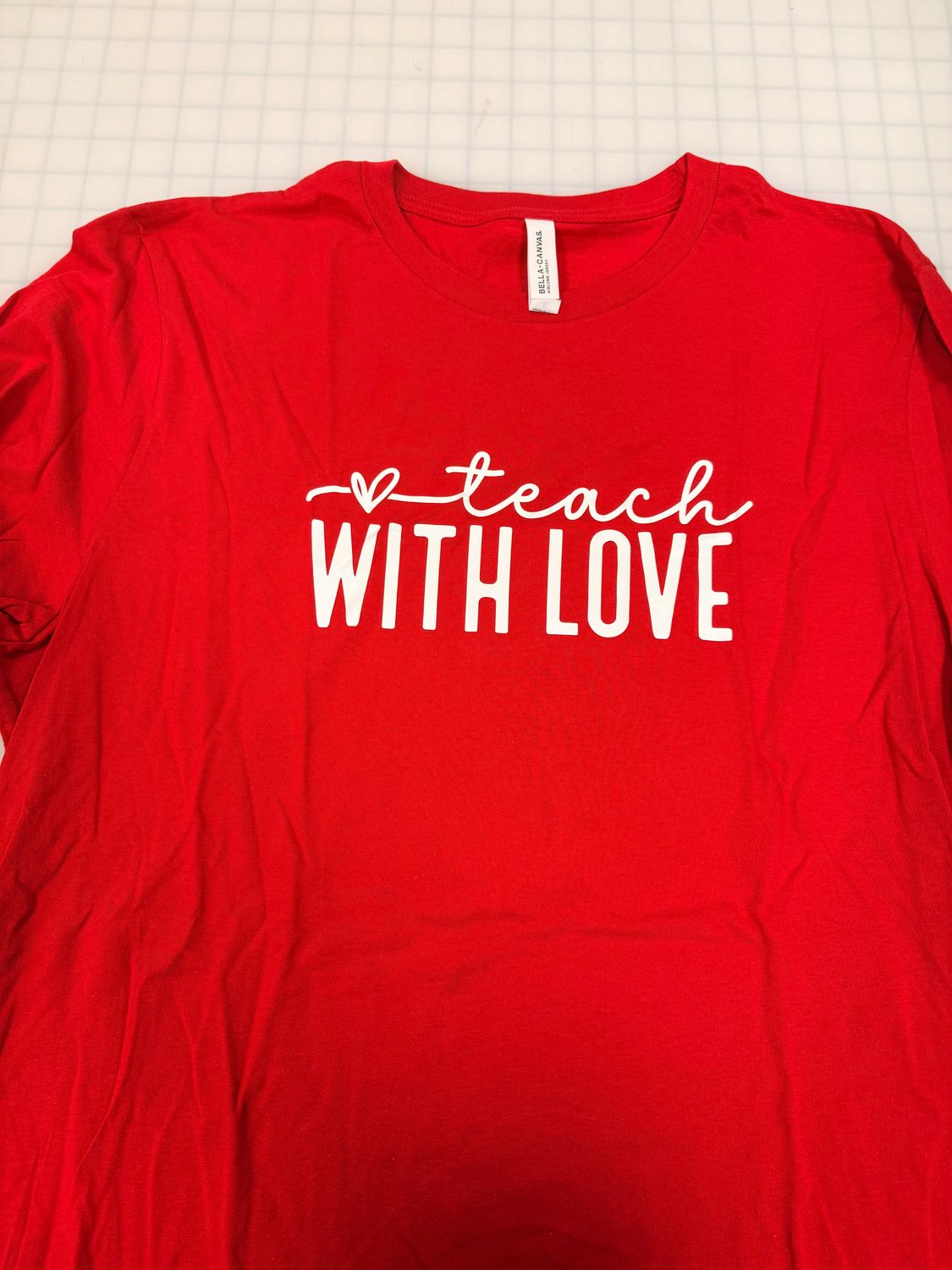 (XL) Teach with Love - Long Sleeve Red