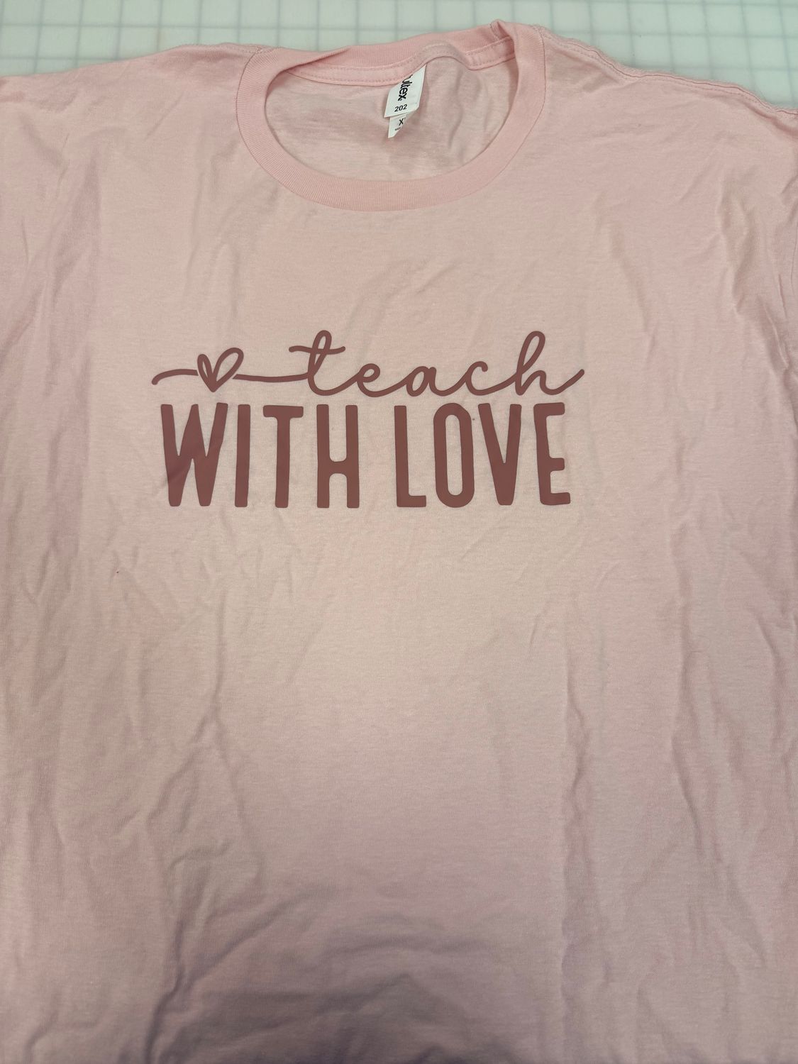(XL) Teach With Love - Short Sleeve Pink