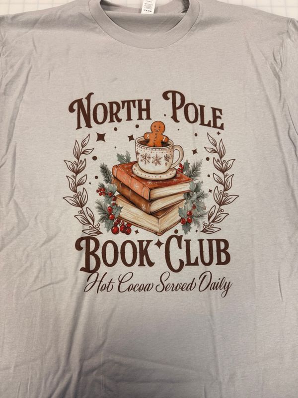 (L) North Pole Book Club - Short Sleeve Silver