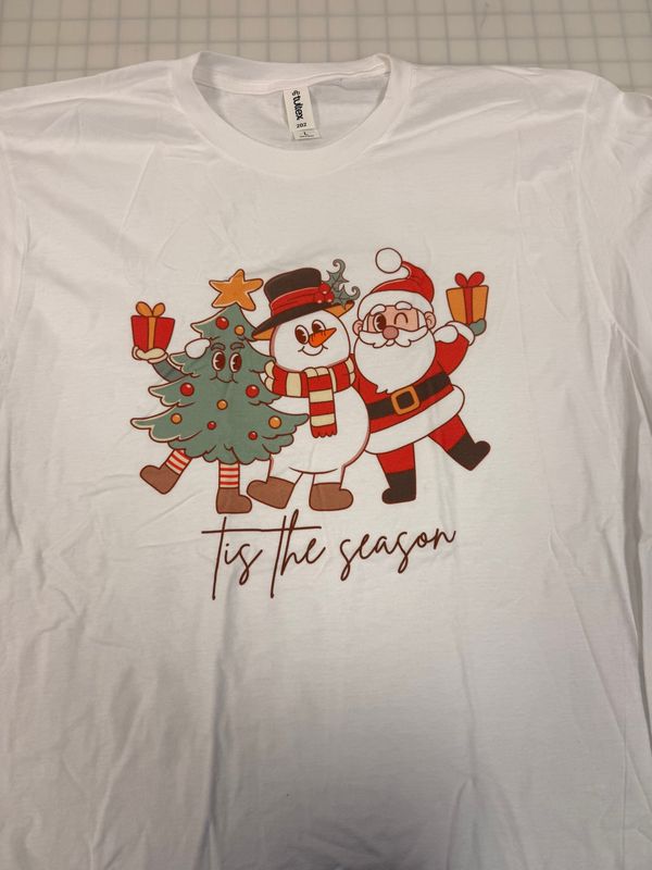 (L) Tis The Season - Short Sleeve White