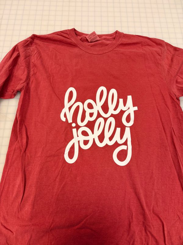 (L) Holly Jolly  - Long Sleeve Brick