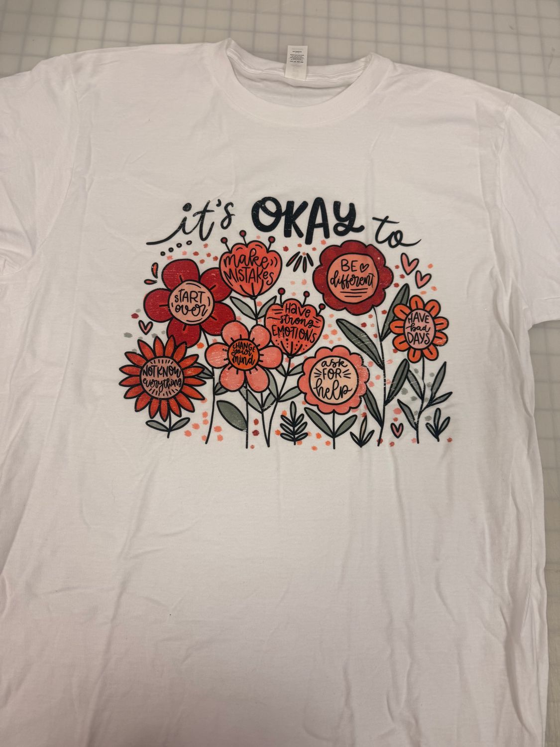 (M) It's Okay - Short Sleeve White