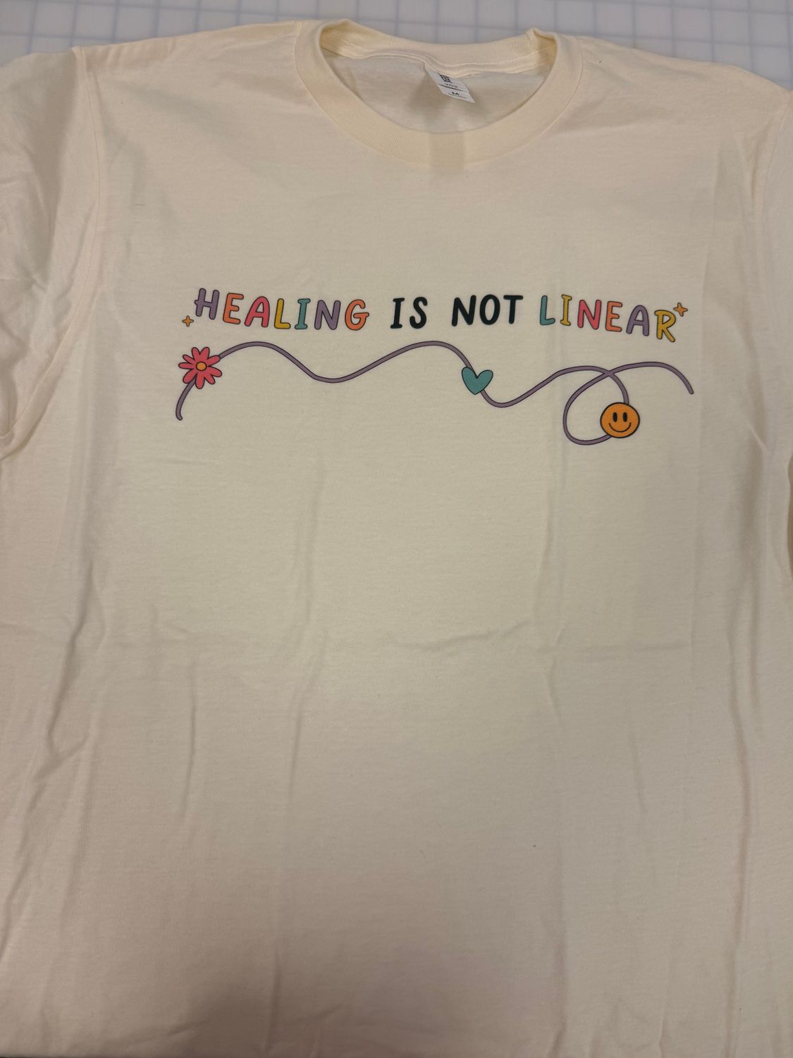 (M) Healing Is Not Linear  - Short Sleeve Natural