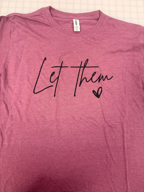 (M) Let Them - Glitter Black - Short Sleeve Heather Cassis