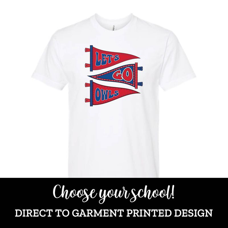 School 3 Pennants Short Sleeve School 3 Pennants Short Sleeve