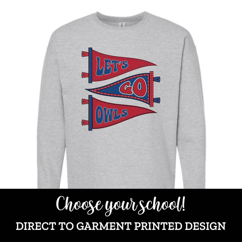 School 3 Pennants Fleece Crew School 3 Pennants Fleece Crew
