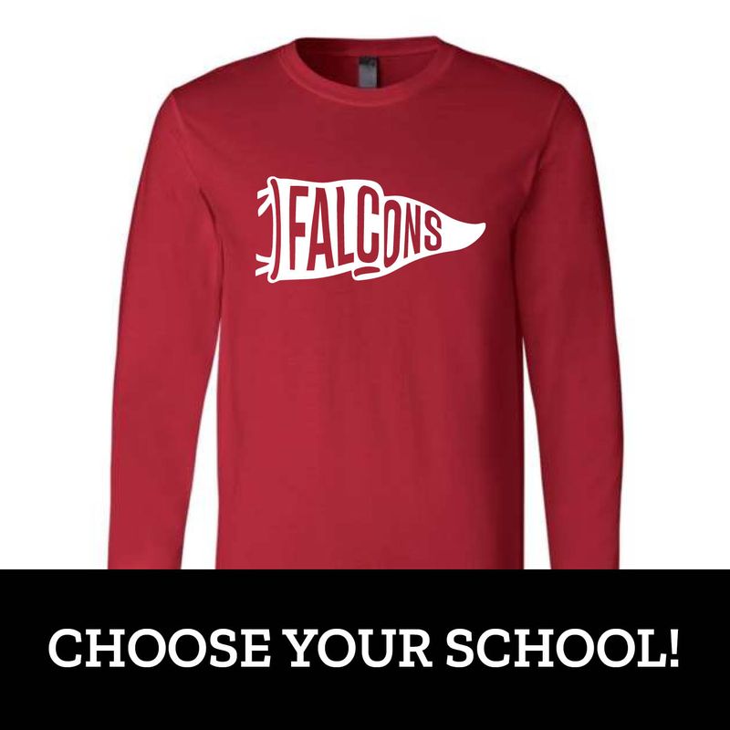 Customizable School Pennant Long Sleeve Customizable School Pennant Long Sleeve