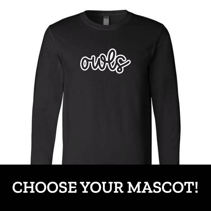 Customizable School Script Long Sleeve Customizable School Script Long Sleeve