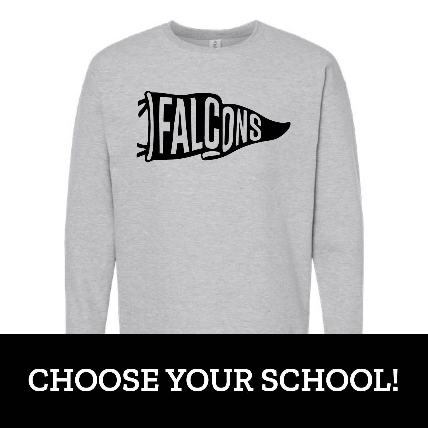 Customizable School Pennant Fleece Crew