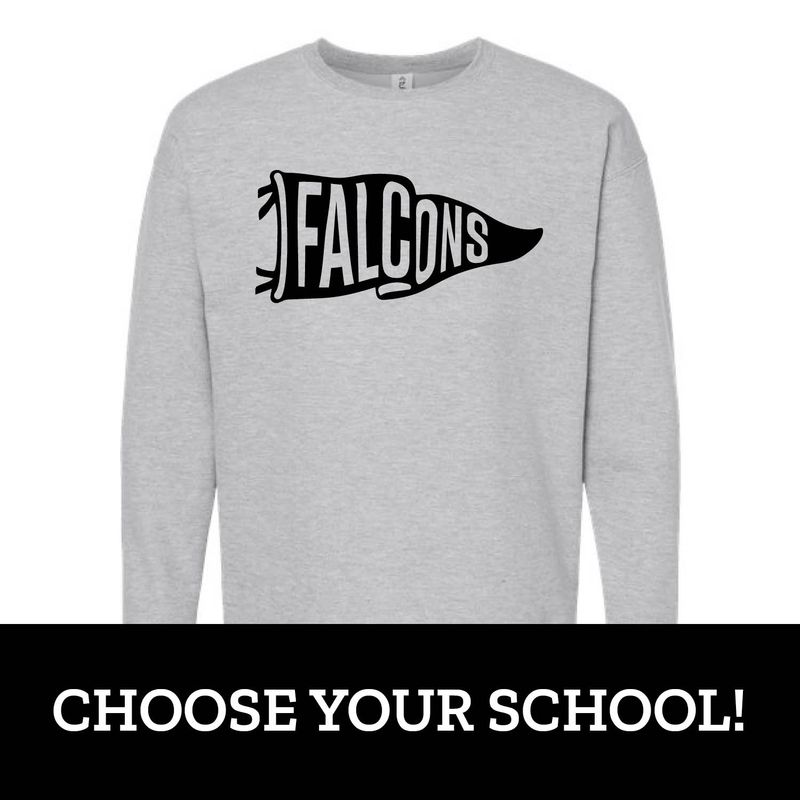 Customizable School Pennant Fleece Crew Customizable School Pennant Fleece Crew