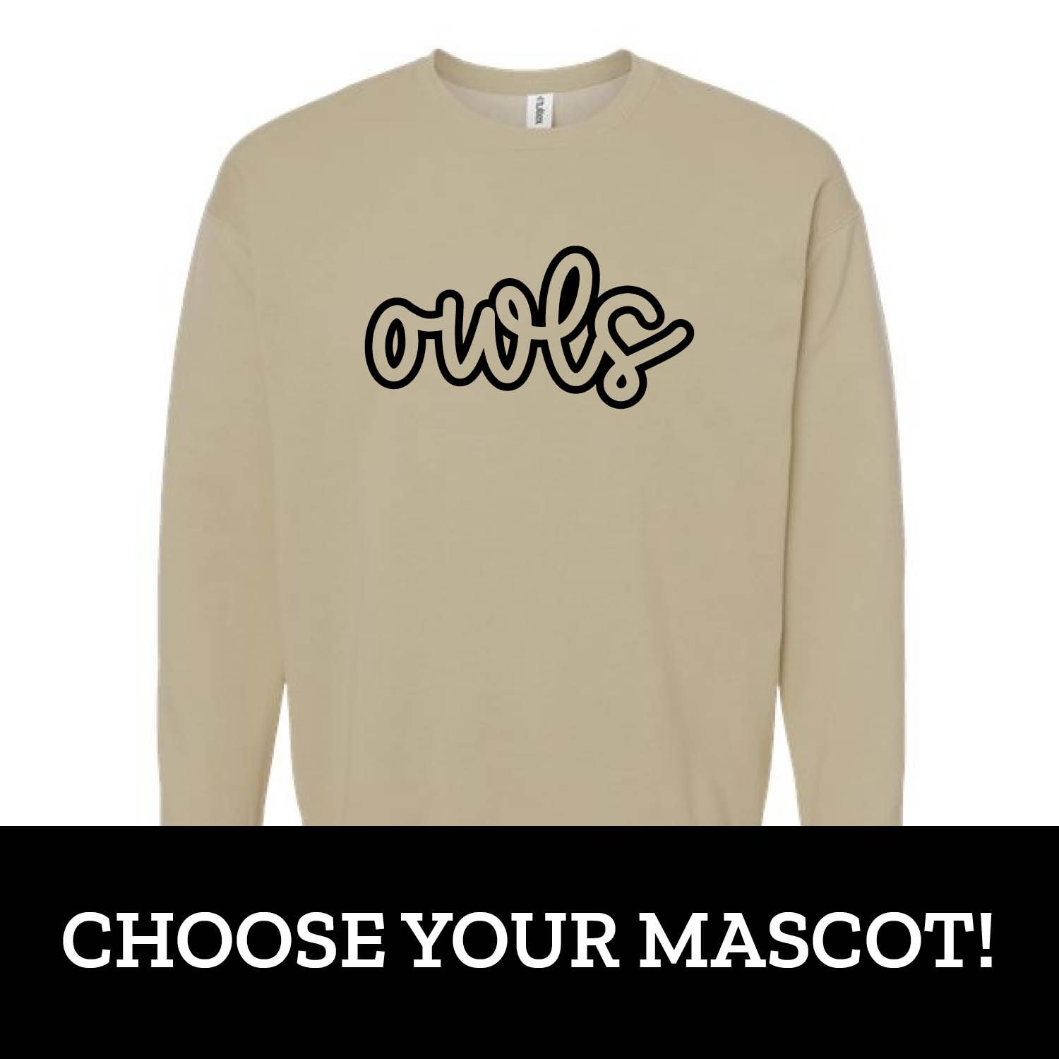 Customizable School Script Fleece Crew