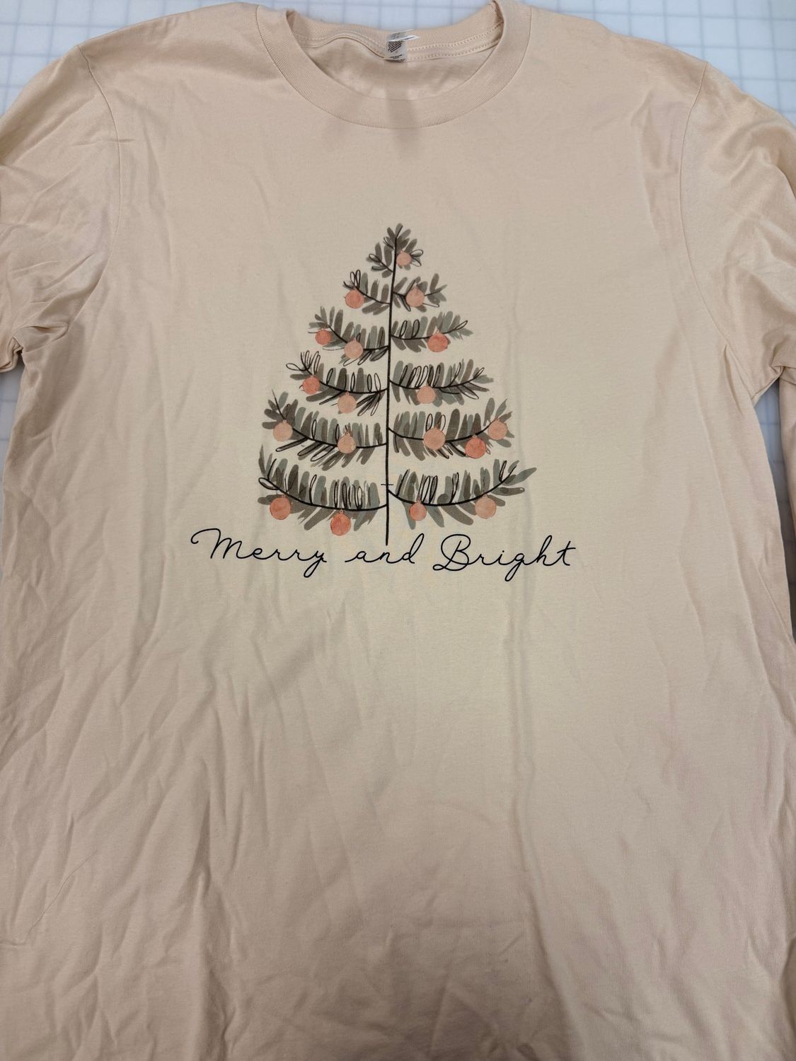 (3X) Merry and Bright - Long Sleeve Cream